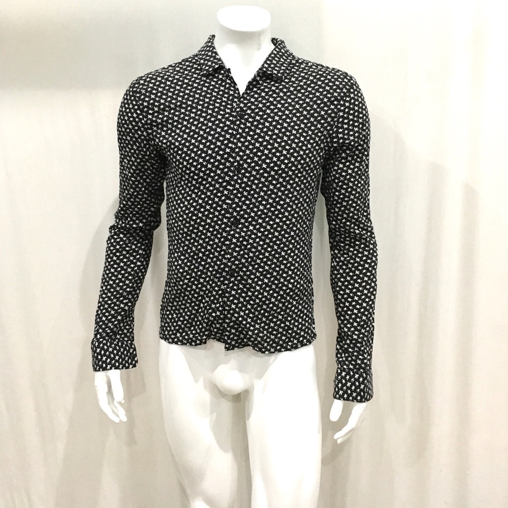 Allsaints Mens Black Lovers Button Shirt